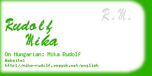 rudolf mika business card